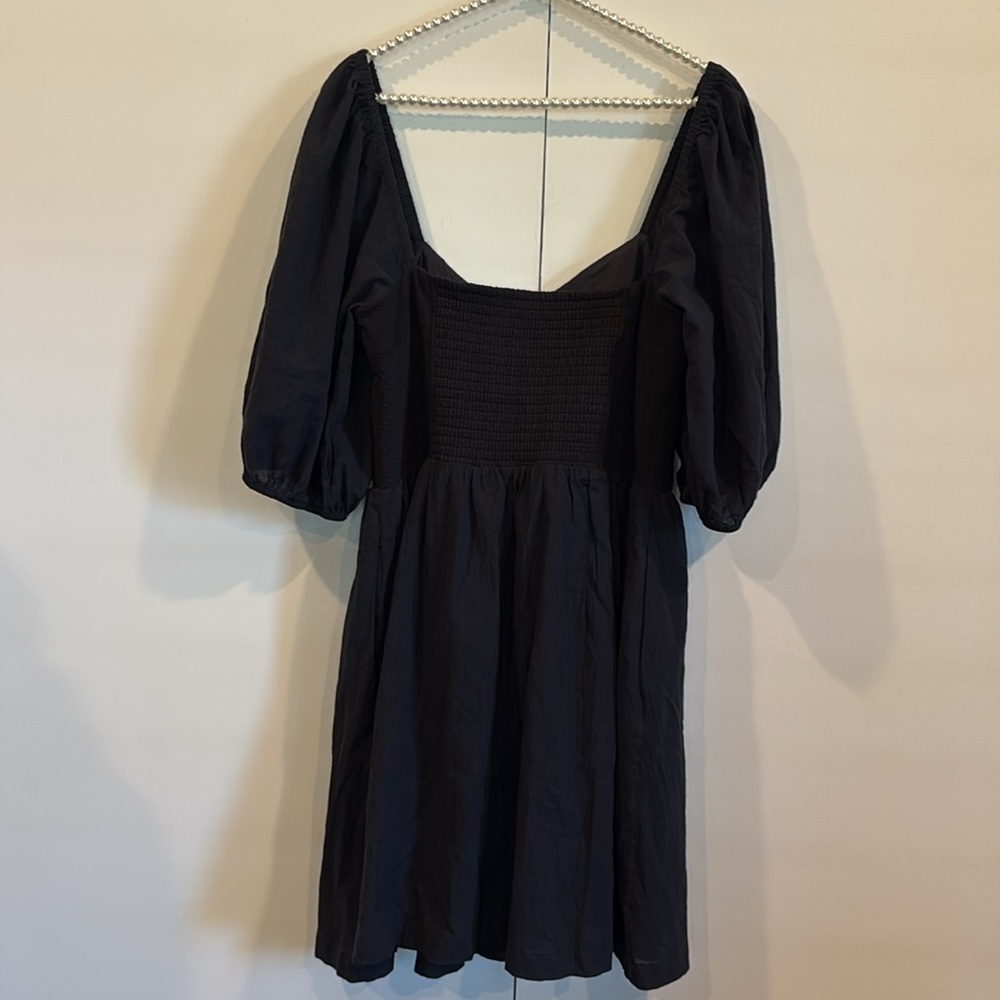 Maeve Puff Sleeve Mini Dress Black Size XL - Picture 9 of 16